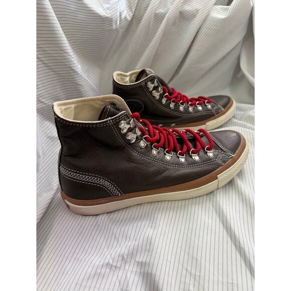 Converse Chuck Taylor Chocolate Brown Leather Hiker Hi Sneakers Sz 8 GS main image 8